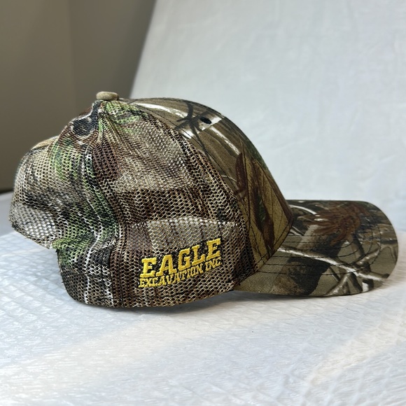 Eagle Excavation Inc Camo Mesh Trucker Hat SnapBack Cap - Picture 5 of 11